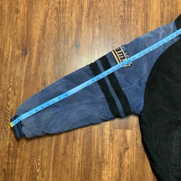 Vintage Leather Bomber Jacket NFL ST LOUIS RAMS Size 2XL - Picture 8 of 11